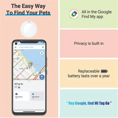 Mitag Go Anti Loss Device with Keychain for Dogs and Cats (Black) | Android