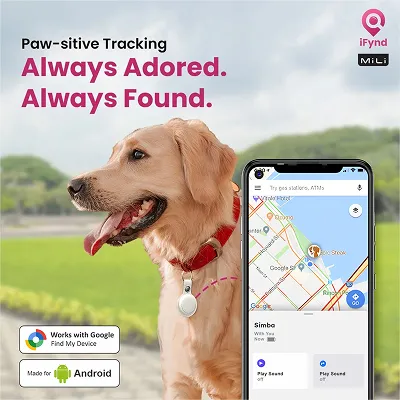 Mitag Go Anti Loss Device with Keychain for Dogs and Cats (Black) | Android