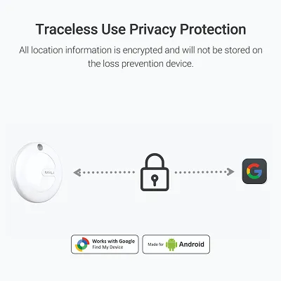 Mitag Go Anti Loss Device with Keychain for Dogs and Cats (White) | Android