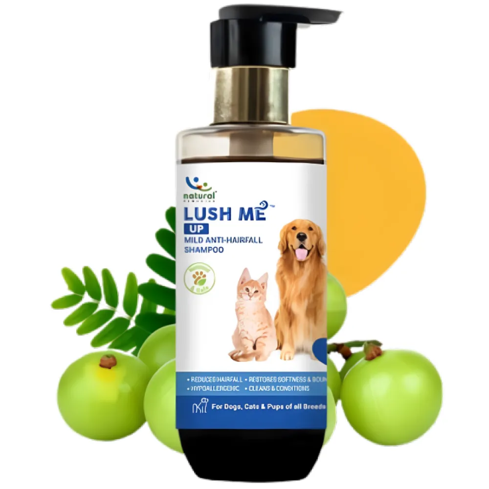 Natural Remedies Lush Me Up Anti Hairfall Shampoo & Orthoron Joint Supplement Dogs & Cats Combo