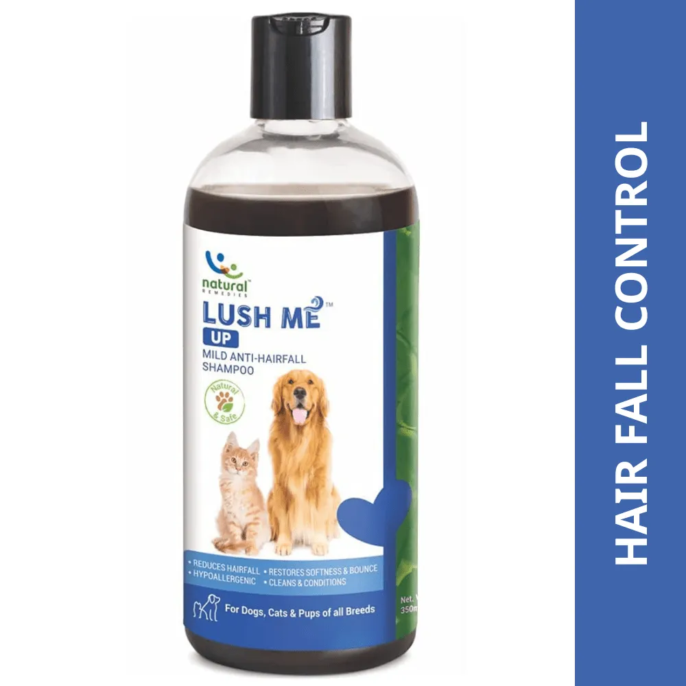 Natural Remedies Lush Me Up Anti Hairfall Shampoo & Orthoron Joint Supplement Dogs & Cats Combo