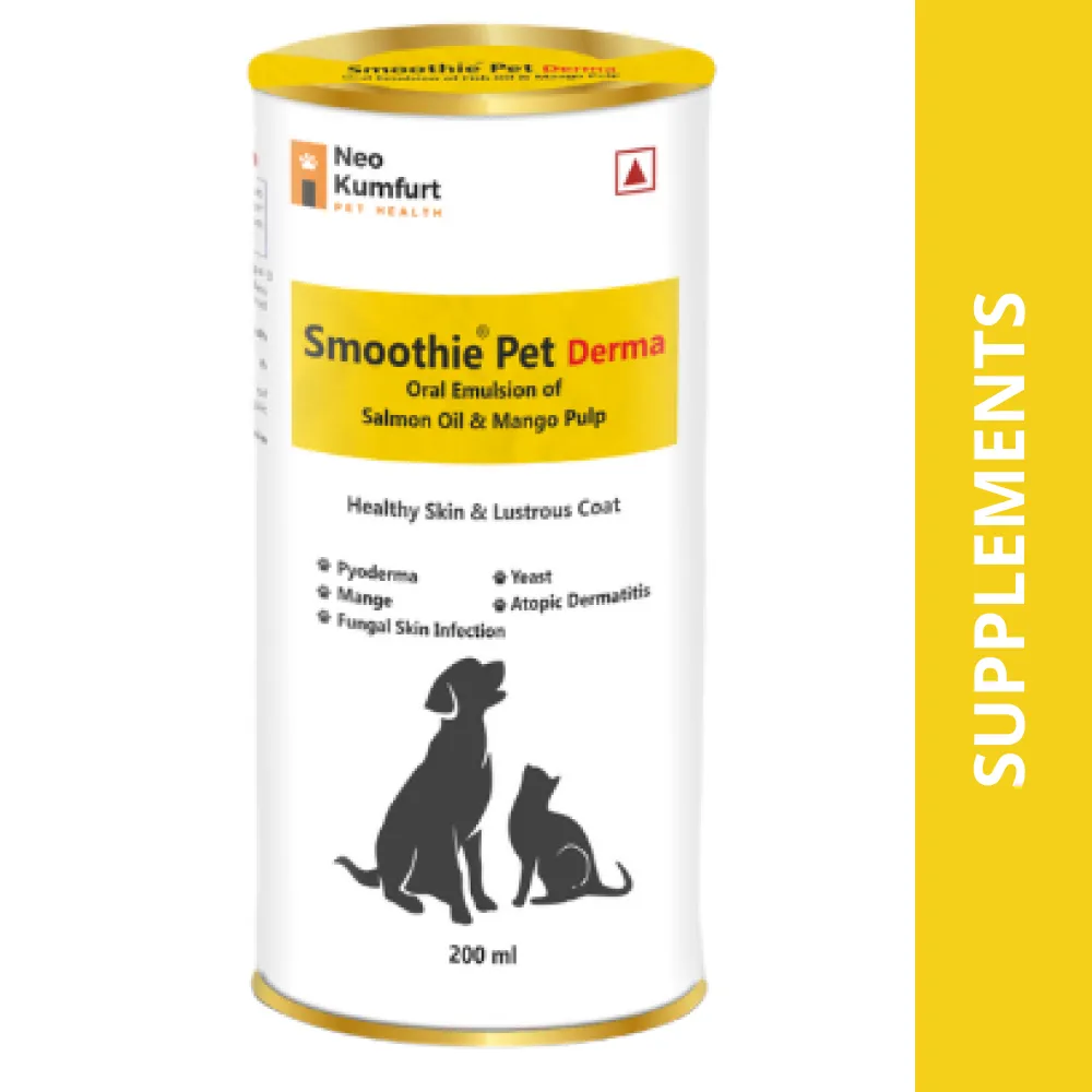 Neo Kumfurt Smoothie Neo Kumfurt Smoothie Pet Derma for Healthy Skin & Coat for Dogs and Cats (200ml)Derma for Dogs and Cats (200ml)