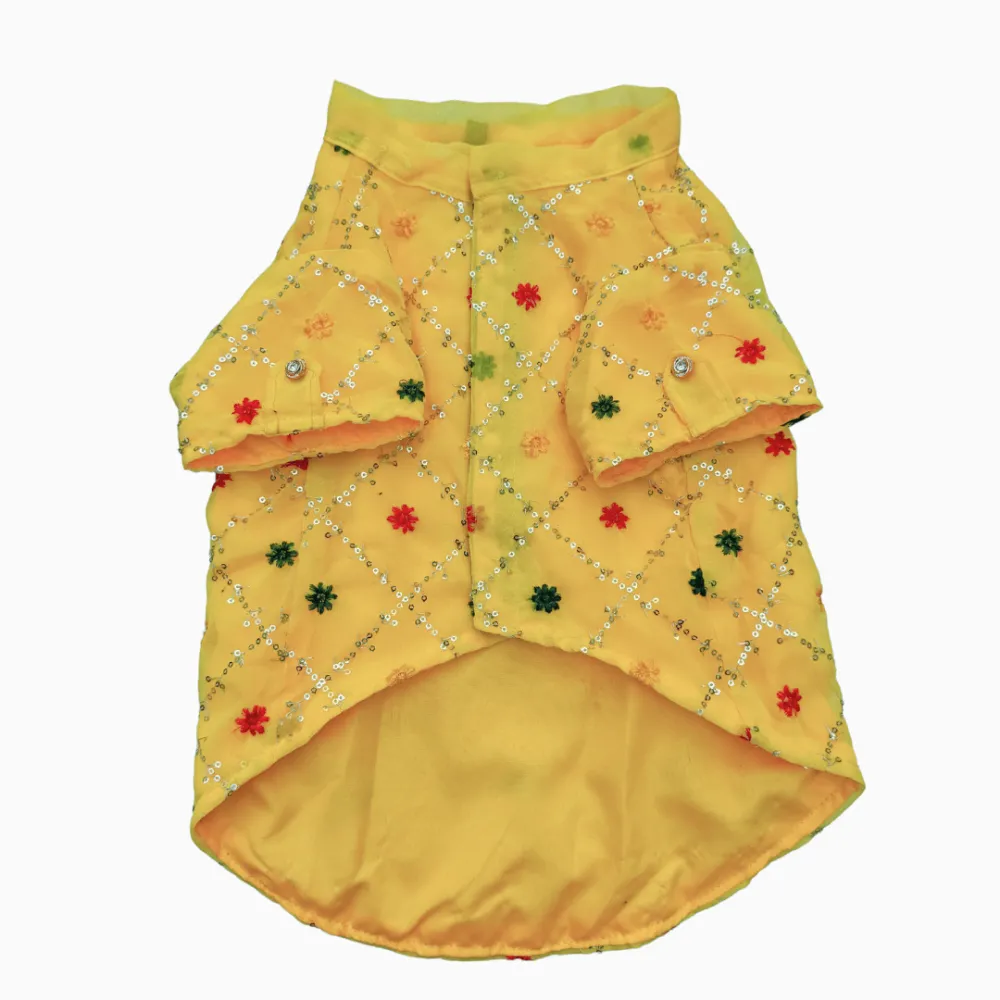 Pawgypets Festive Shirt for Dogs and Cats (Yellow)