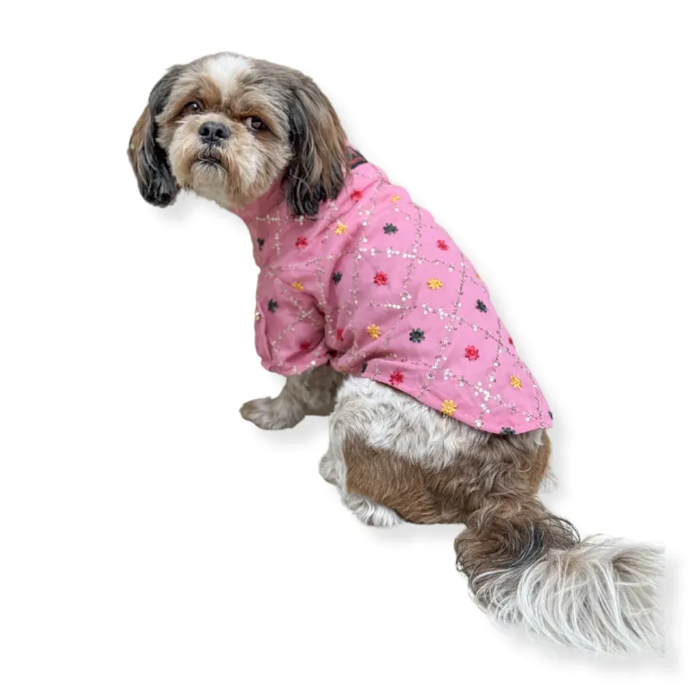 Pawgypets Festive Shirt for Dogs (Pink)