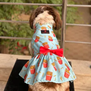 Pawgypets Fries Over Guys Dress for Dogs (Blue)