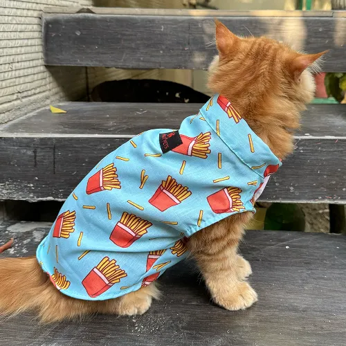 Pawgypets Fries Over Guys Sando for Cats (Blue)