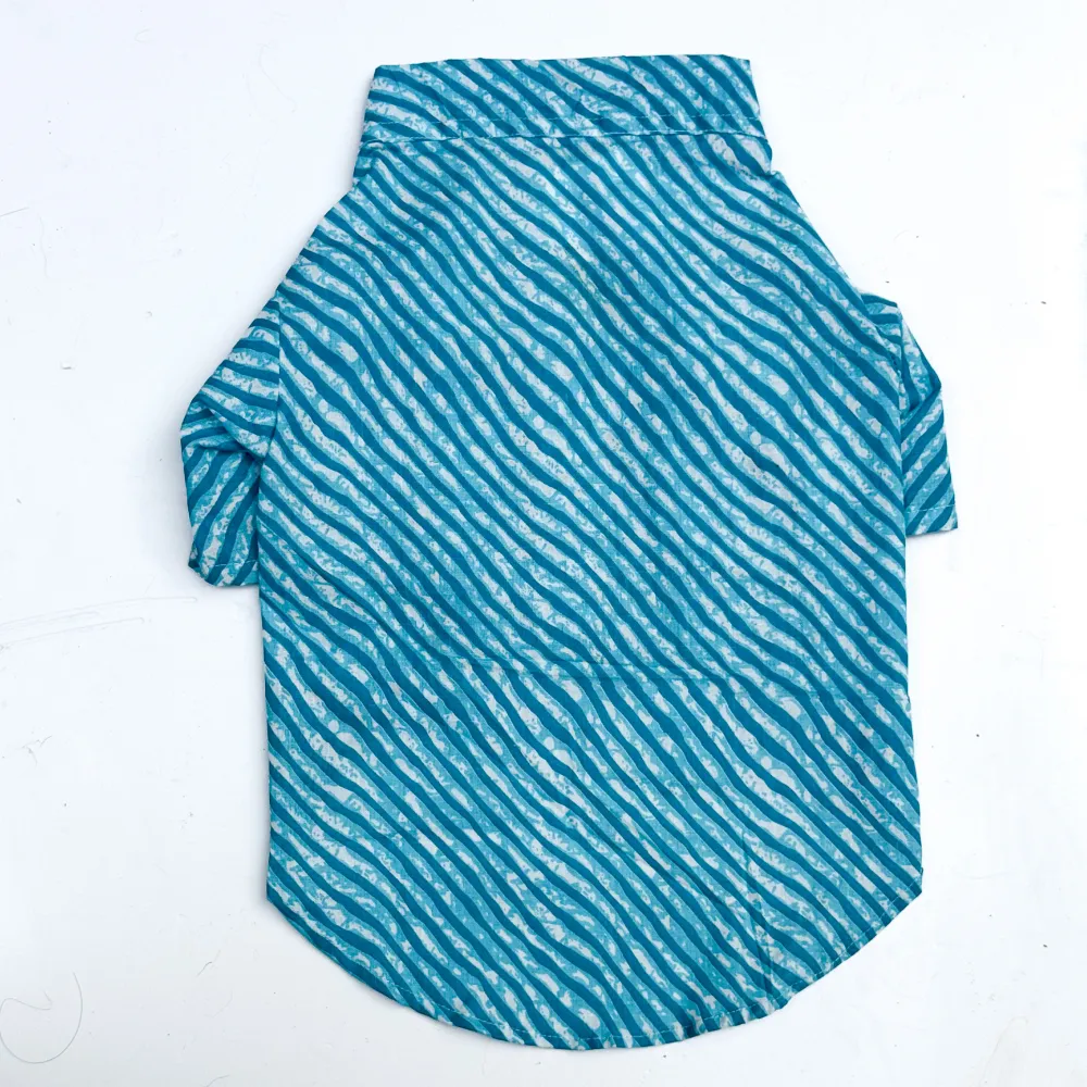 Pawgypets Lehriya Kurta for Dogs and Cats (Blue)
