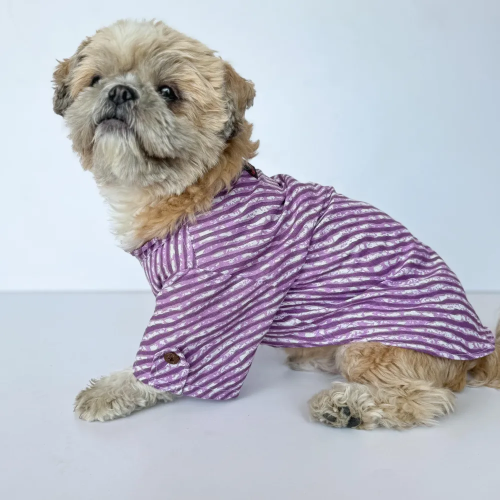Pawgypets Lehriya Kurta for Dogs and Cats (Purple)
