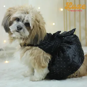 Pawgypets Luxe Balloon Dress for Dogs and Cats (Black)