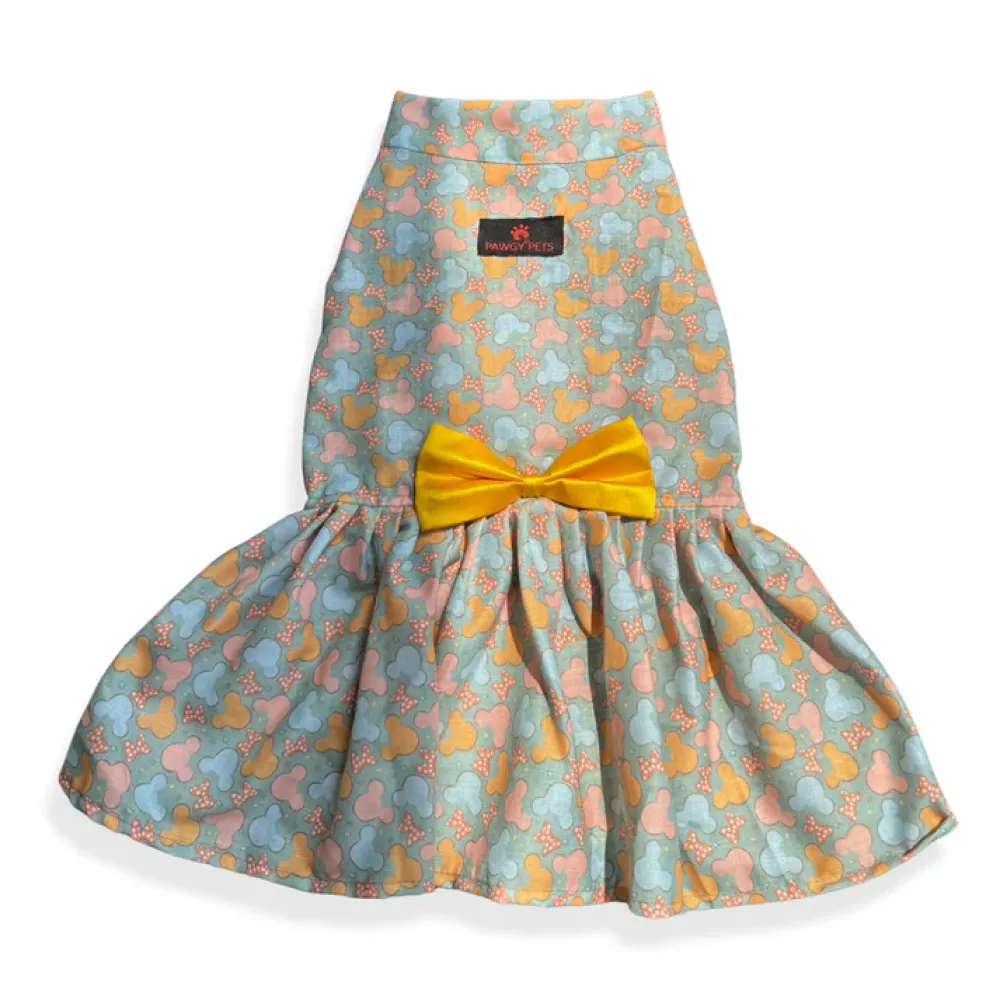 Pawgypets Mickey Overloaded Dress for Dogs (Pastel Green)