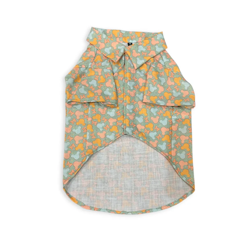 Pawgypets Mickey Overloaded Shirt for Dogs (Pastel Green)