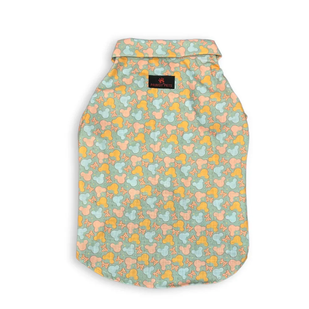 Pawgypets Mickey Overloaded Shirt for Dogs (Pastel Green)