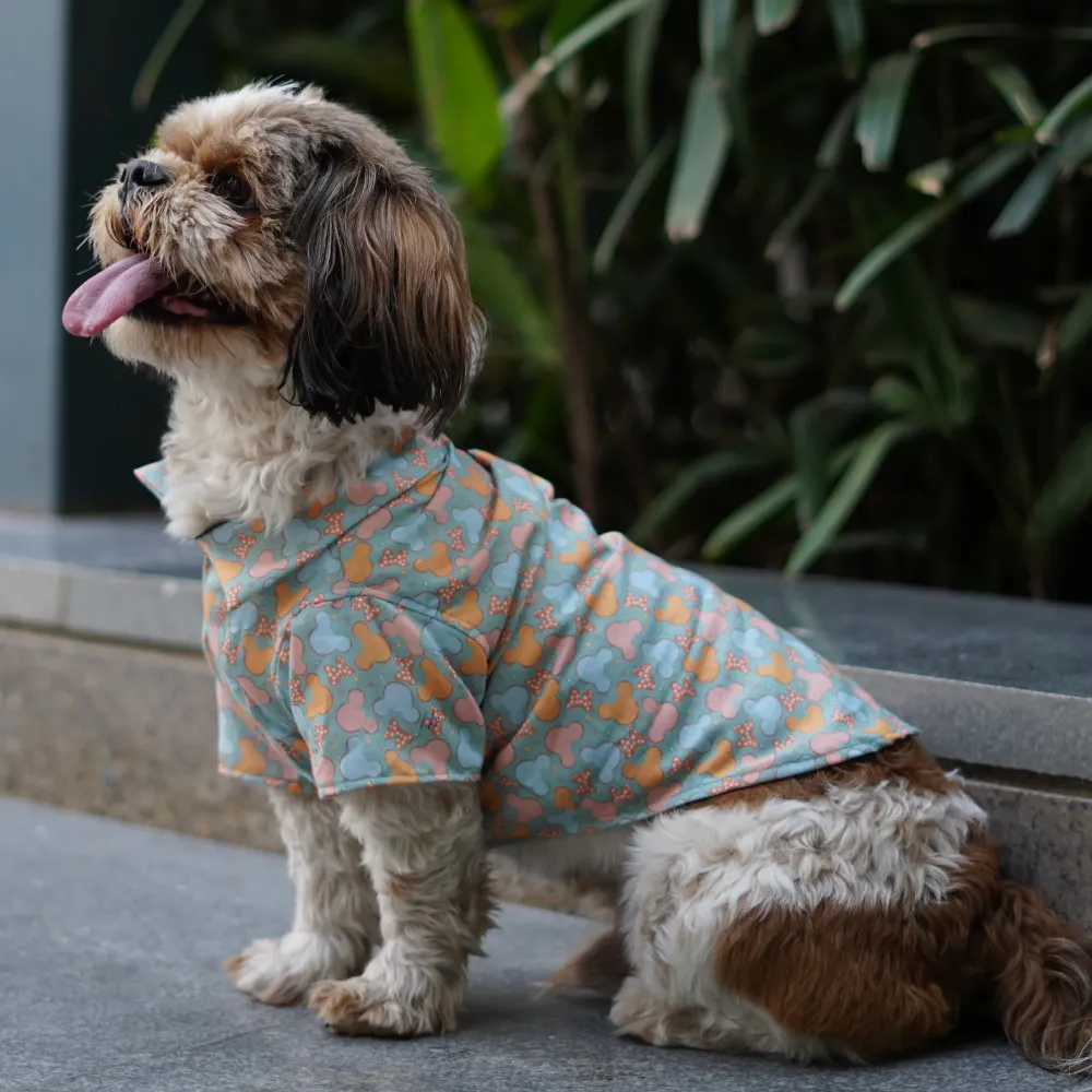 Pawgypets Mickey Overloaded Shirt for Dogs (Pastel Green)