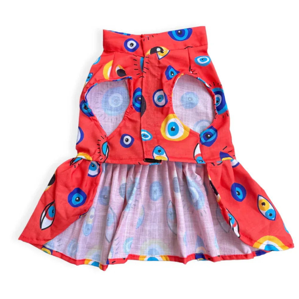 Pawgypets Nazar Na Lage Dress for Dogs (Red)