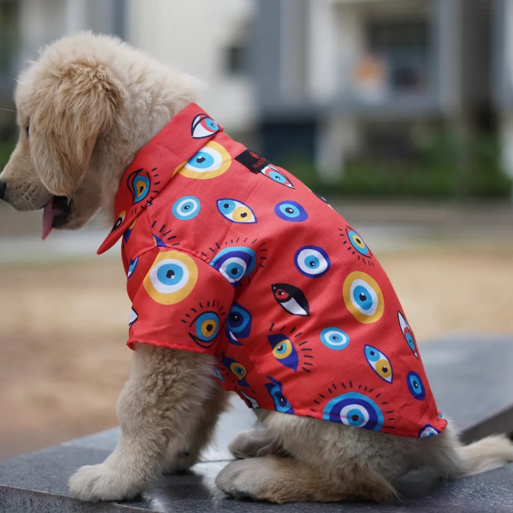 Pawgypets Nazar na lage Shirt for Dogs (Red)