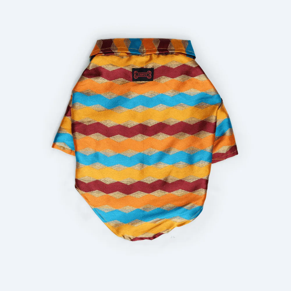 Pawgypets Occasion Wear Shirt for Dogs and Cats (Multi Stripe)