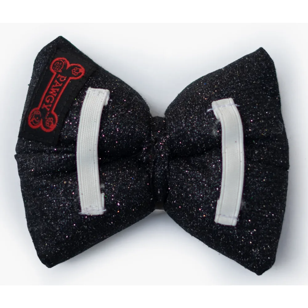 Pawgypets Party Wear Bowtie for Dogs and Cats (Black)