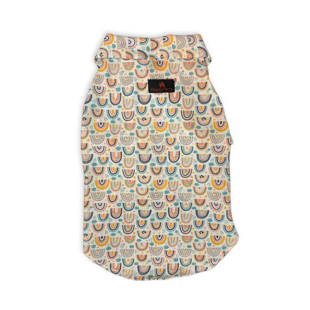 Pawgypets Rainbow Shirt for Dogs (off white)