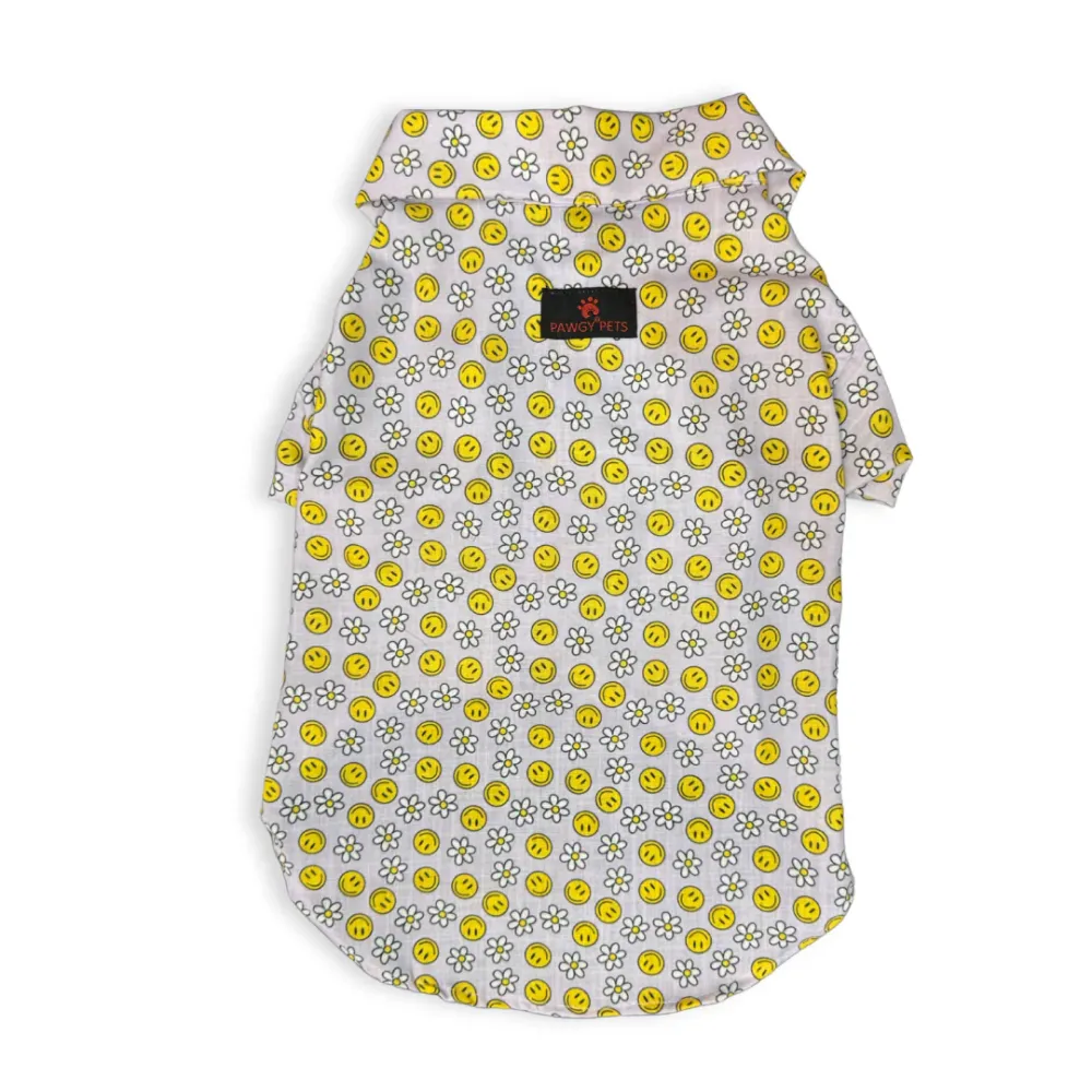 Pawgypets Smiley O Clock Shirt for Dogs (Lavender)
