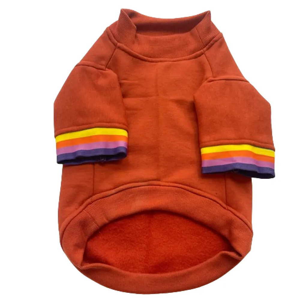 Pawgypets Smiley Sweatshirt for Dogs and Cats (Rust)