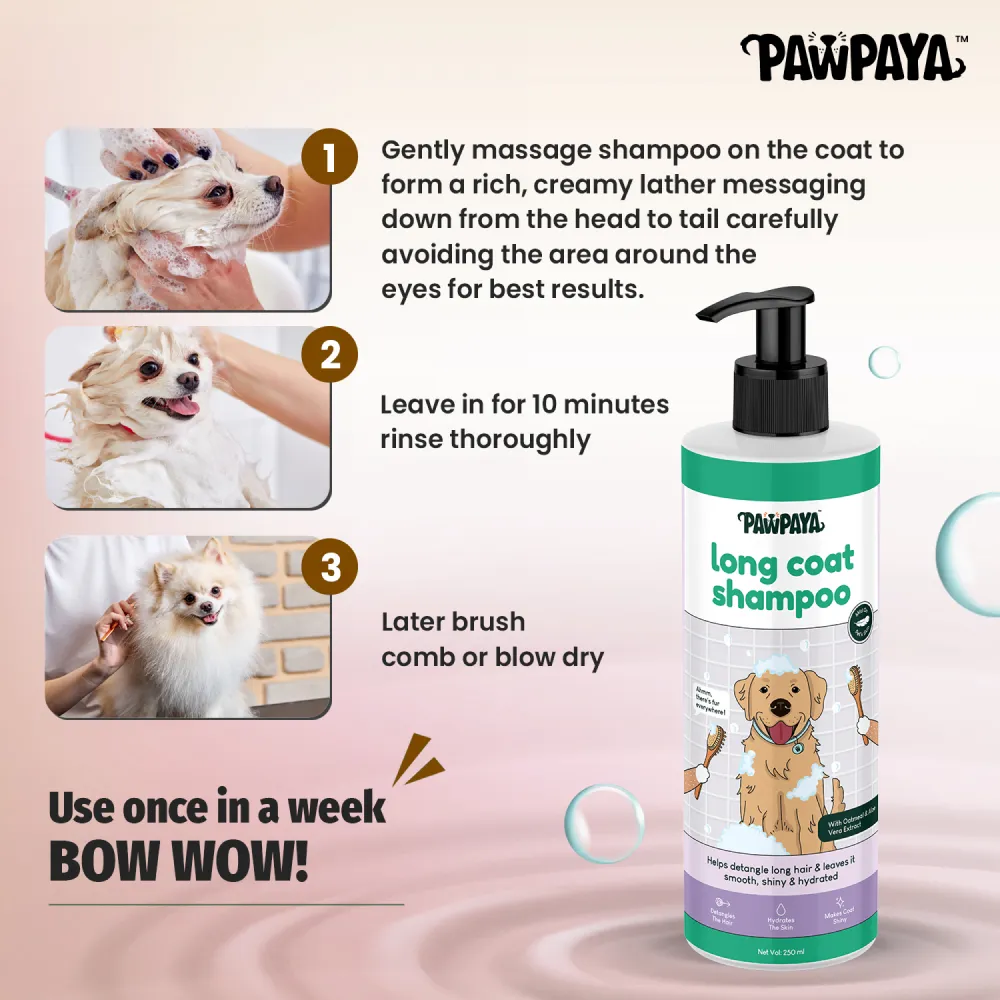 Pawpaya Long Coat Shampoo for Dogs