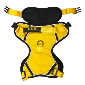 Pawpourri Adjustable Reflective Padded Harness for Dogs (Yellow)