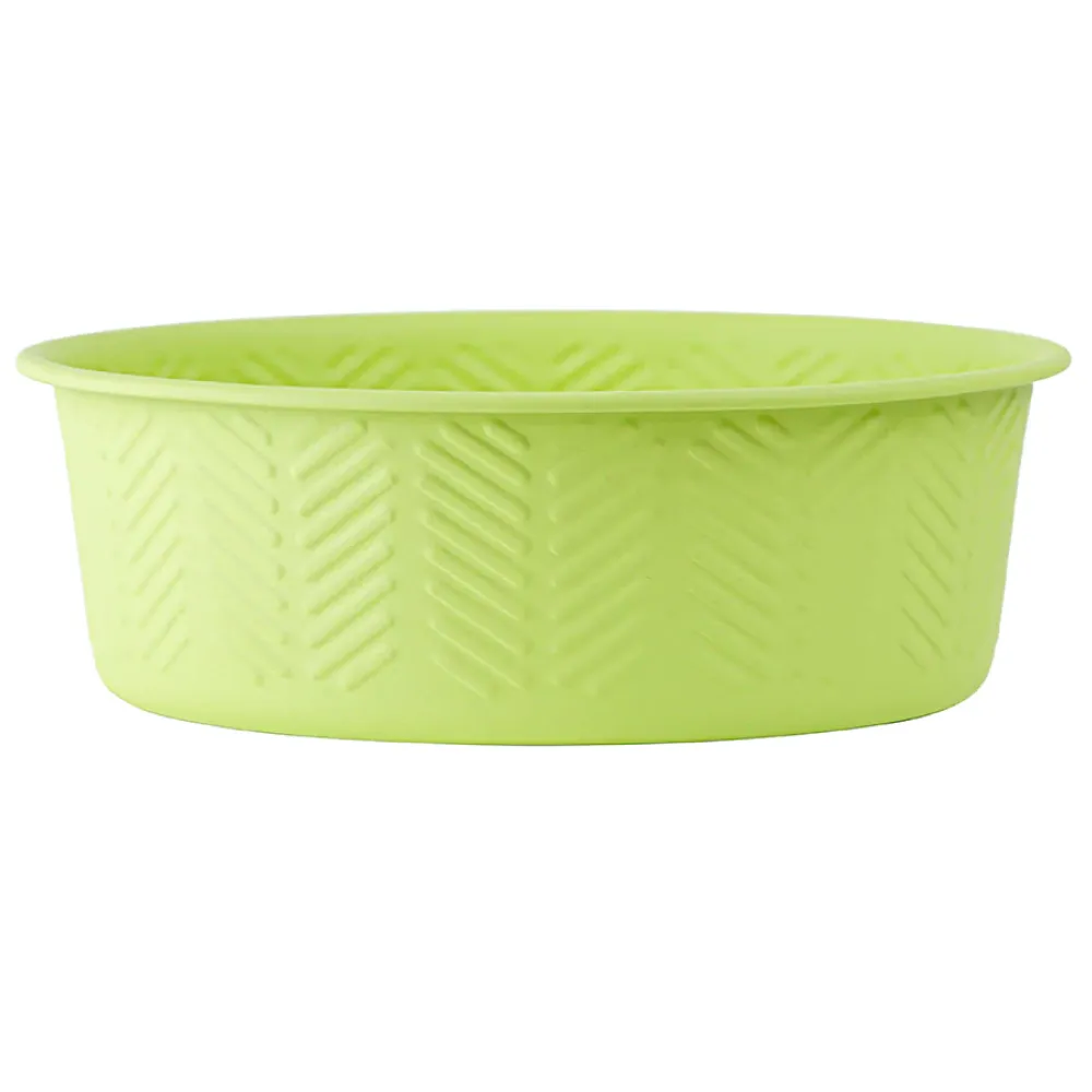 Pawpourri Premium Chevron Emboss Bowl for Dogs and Cats (Green)