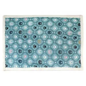 Pawpourri Printed Paw Blanket for Dogs and Cats (Teal)