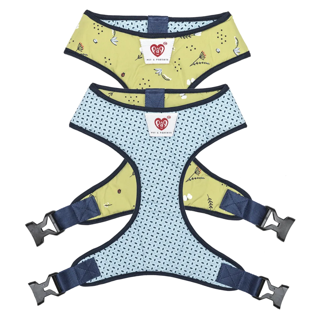Pet And Parents Green Garden Reversible Harness for Dogs