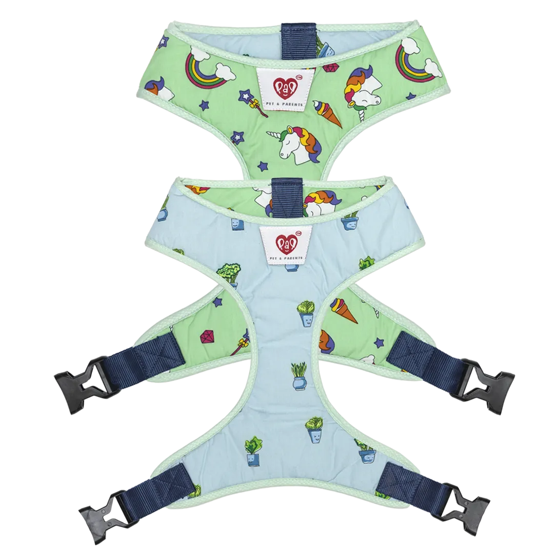 Pet And Parents Little Plants Wonderland Reversible Harness for Dogs