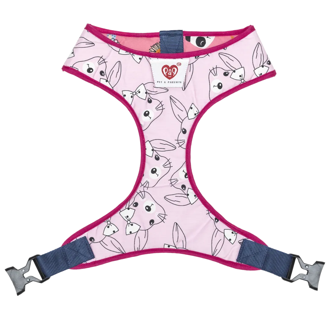Pet And Parents Pink Faces Reversible Harness for Dogs