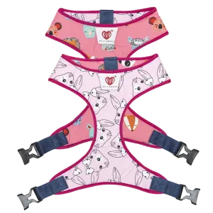 Pet And Parents Pink Faces Reversible Harness for Dogs