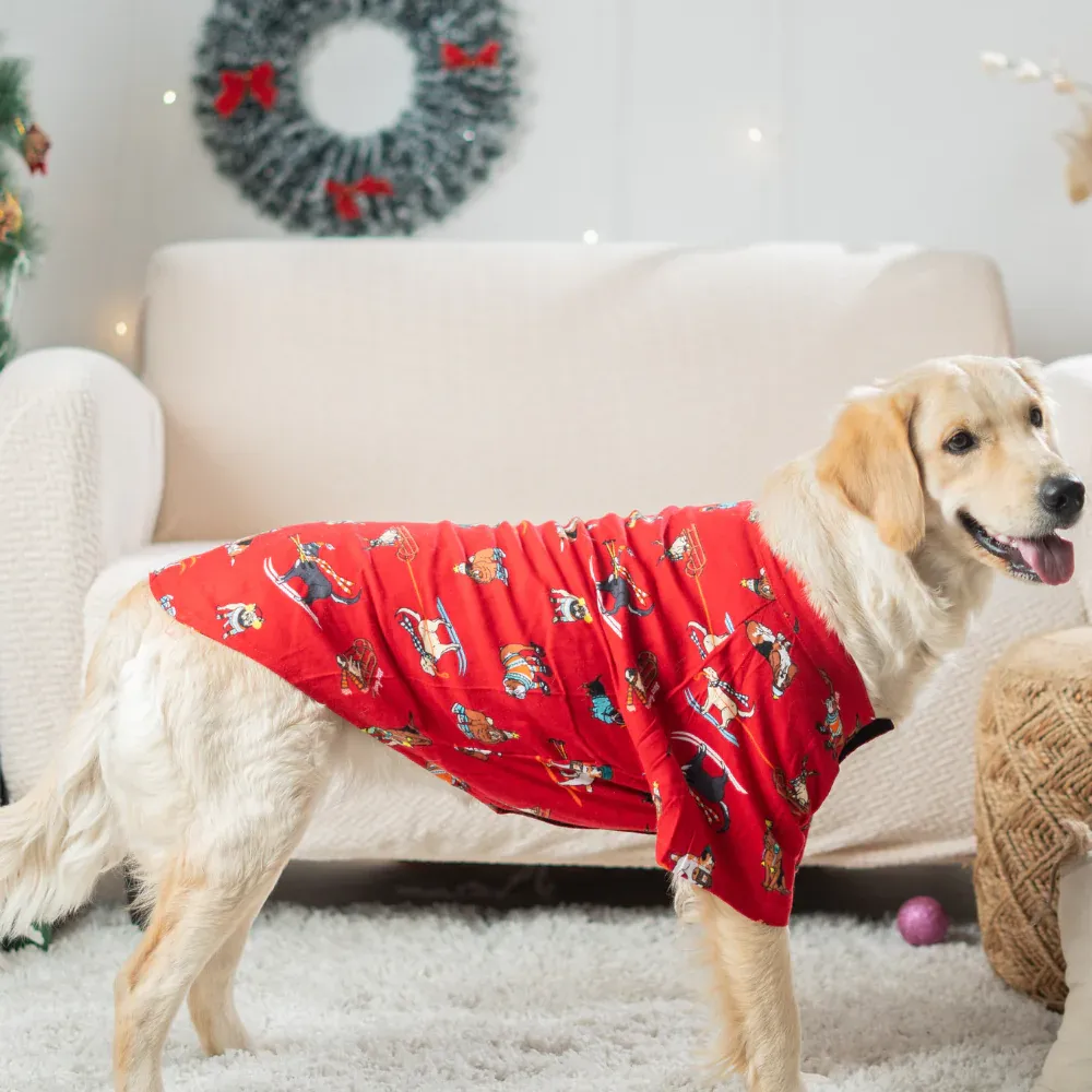 Pet Set Go Dashing through the Snow Shirt for Dogs (Red)