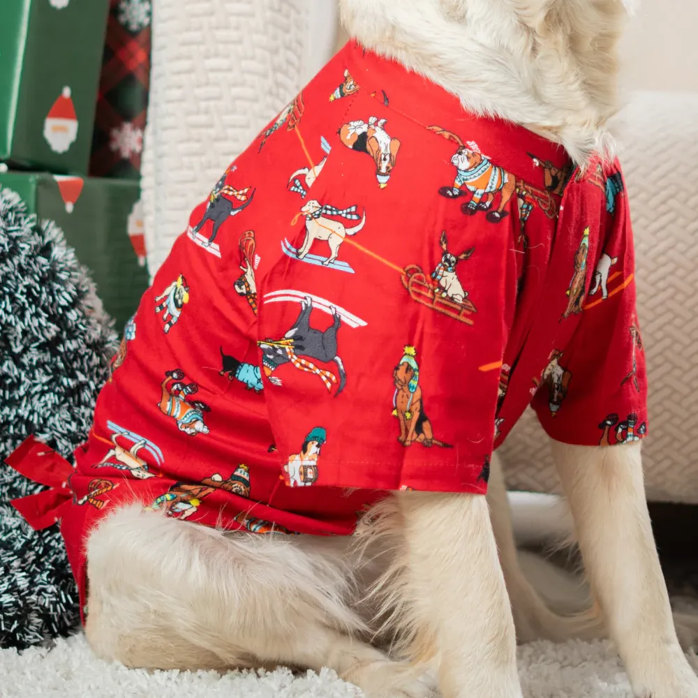 Pet Set Go Dashing through the Snow Shirt for Dogs (Red)