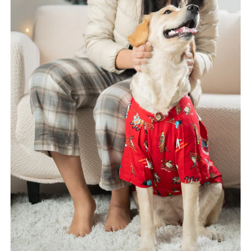 Pet Set Go Dashing through the Snow Shirt for Dogs (Red)