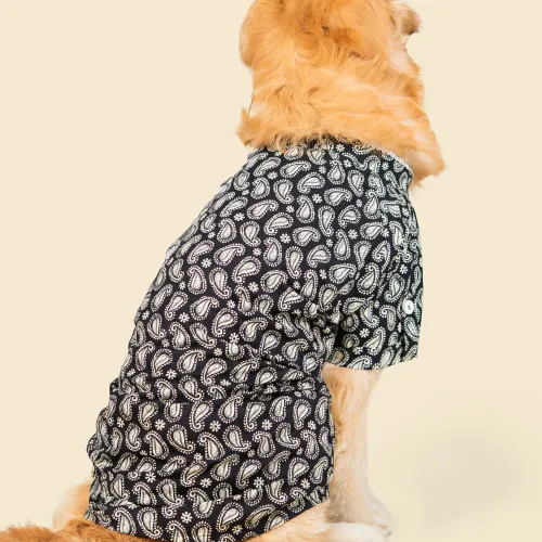 Pet Set Go Heritage Cotton Shirt for Dogs (Black)