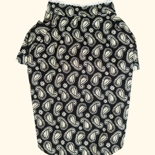 Pet Set Go Heritage Cotton Shirt for Dogs (Black)