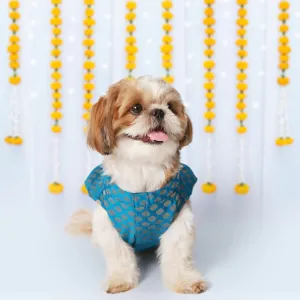 Pet Set Go Kurta with Bowtie  for Dogs (Blue)