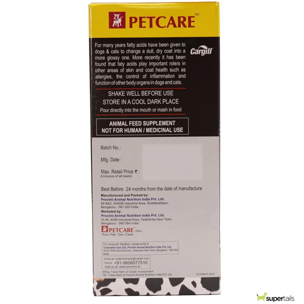 Petcare Nutricoat Advance Omega 3   6 Syrup for Dogs and Cats