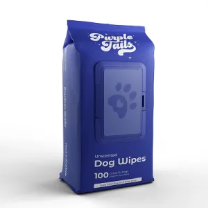 Purple Tails Canada Unscented Wipes for Dogs