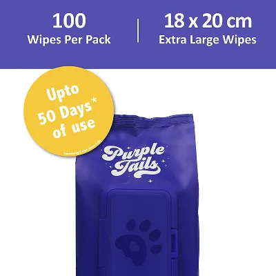 Purple Tails Canada Unscented Wipes for Dogs