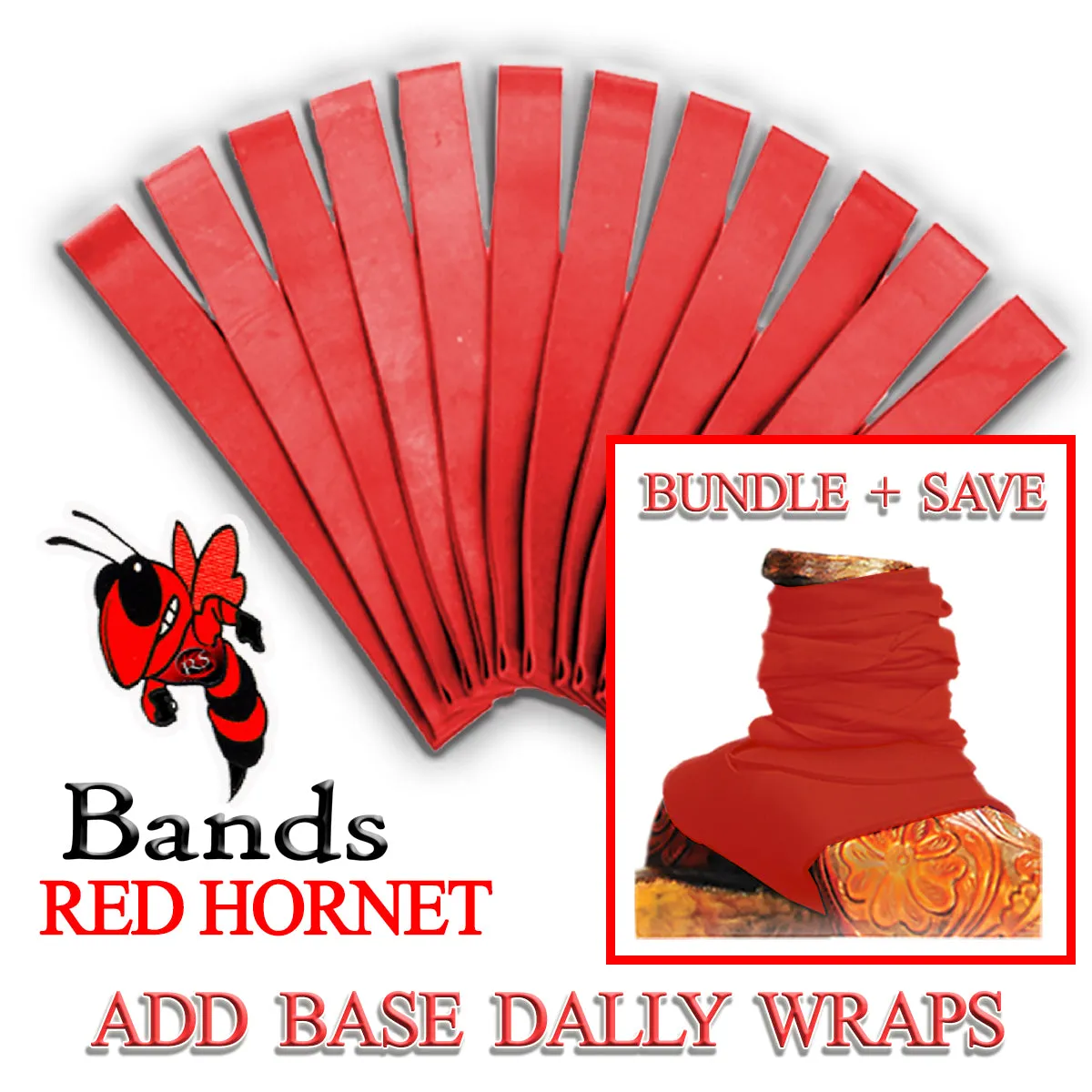 ROPESMART DALLY WRAPS  RED HORNET BANDS 12-PACK