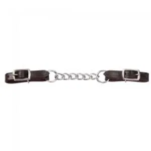 Royal King Leather Curb Strap with Single Chain