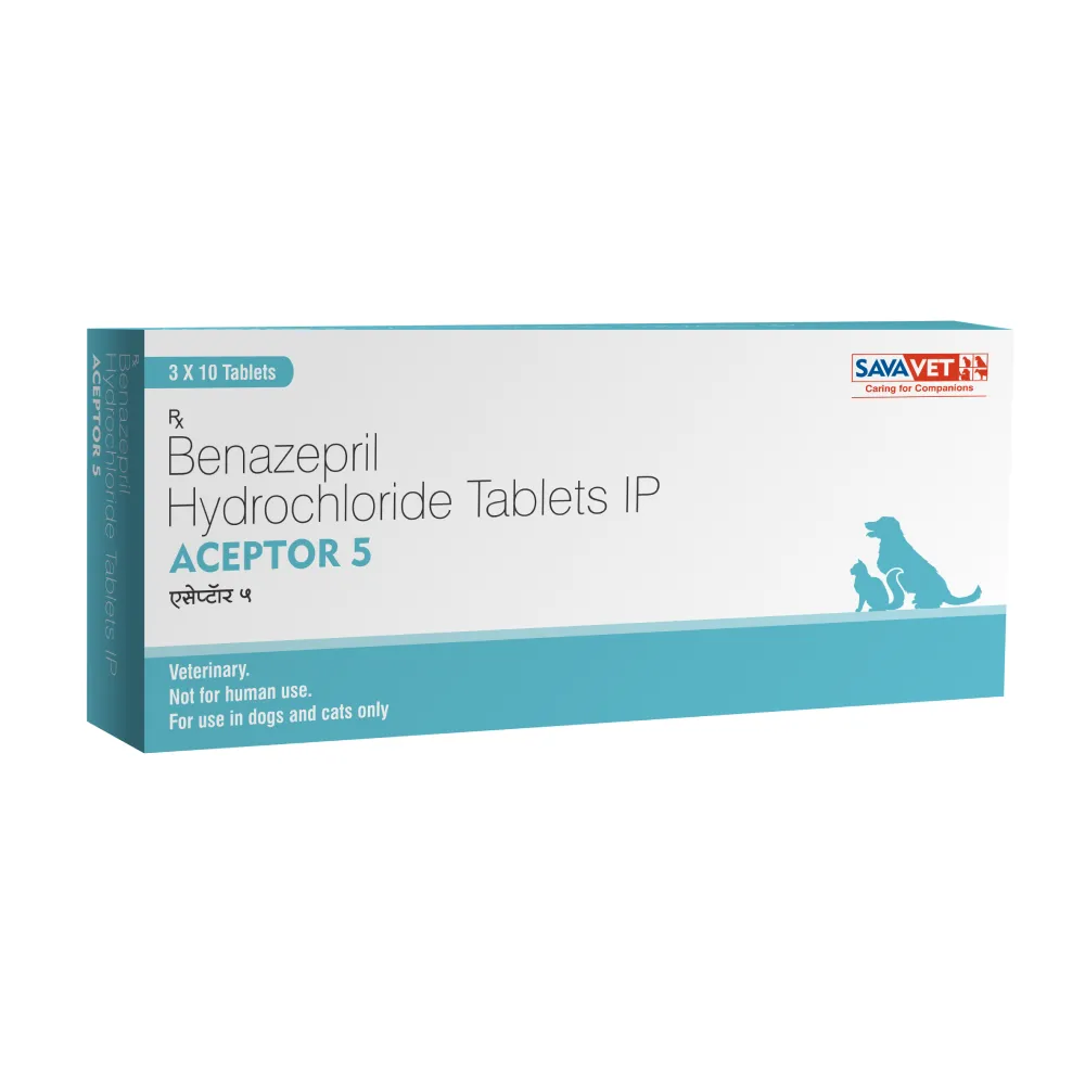 Savavet Aceptor (Benazepril Hydrochloride) Tablet for Dogs and Cats (pack of 10 tablets)