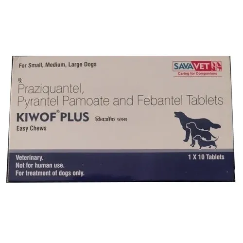 Savavet Kiwof Plus Dog Deworming Tablet (10 tablets) and Fiprofort Plus Tick & Flea Control Spot On for Dogs (20-40kg) Combo