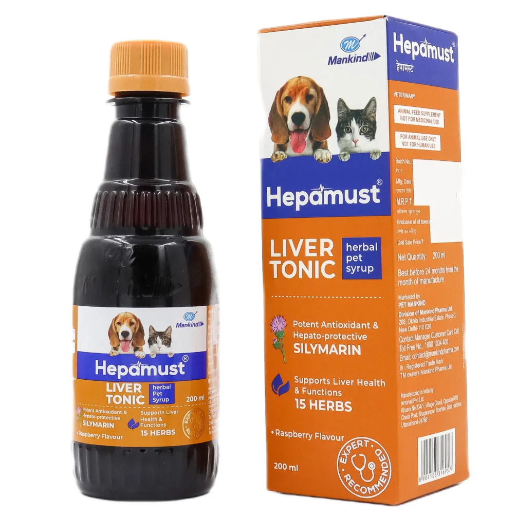 Savavet Kiwof Plus Dog Deworming Tablet (Pack of 10) And Mankind Hepamust Liver Tonic Appetite Booster for Dogs and Cats (200ml) Combo