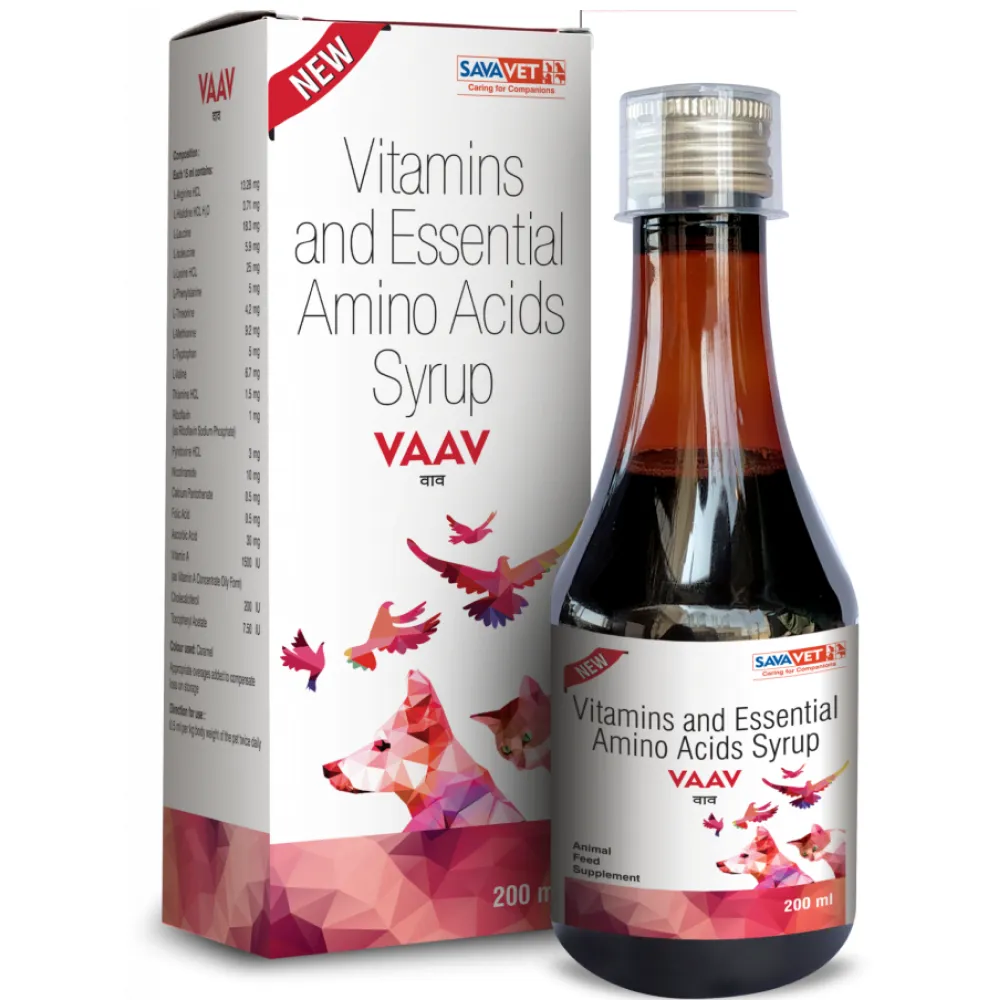 Savavet Vaav Syrup Vitamins & Essential Amino Acids for Pets (200ml)