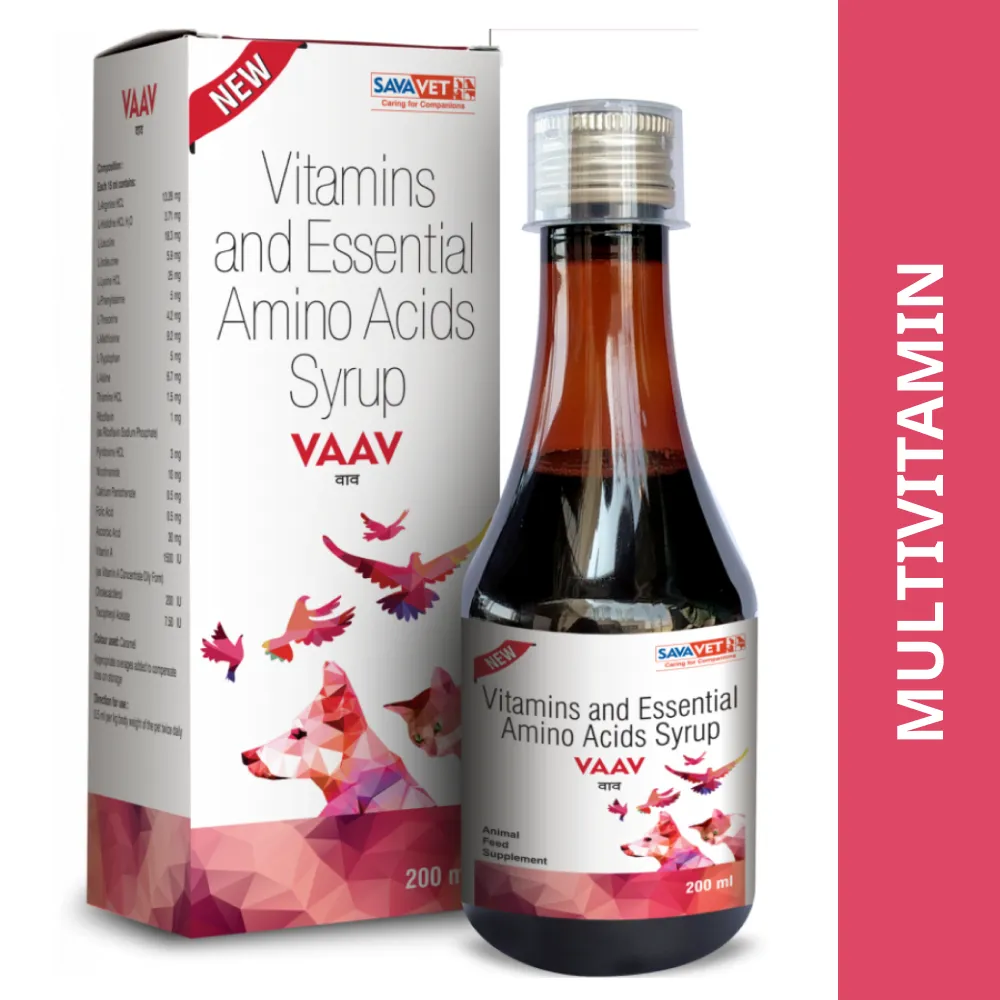 Savavet Vaav Syrup Vitamins & Essential Amino Acids for Pets (200ml)
