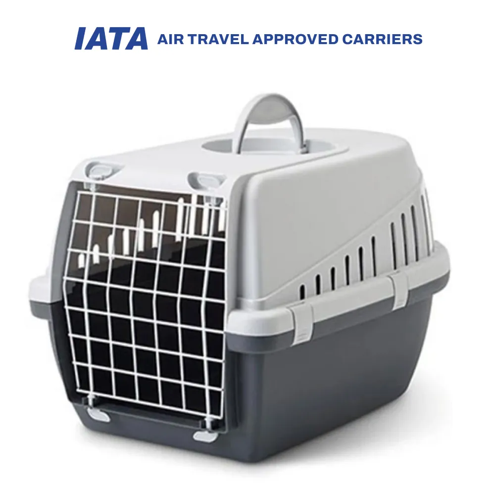 Savic Trotter 2 IATA Approved Travel Carrier for Dogs and Cats (Dark Grey)