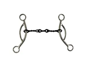 Showman  5 Stainless Steel Sweet Iron Dogbone Mouth with Sliding Gag